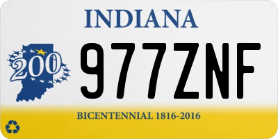IN license plate 977ZNF