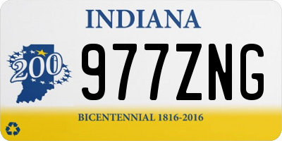 IN license plate 977ZNG