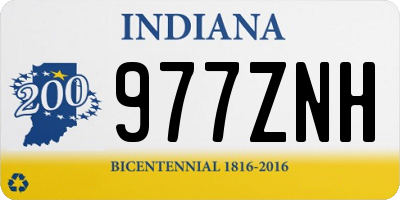IN license plate 977ZNH