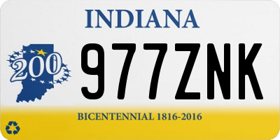 IN license plate 977ZNK