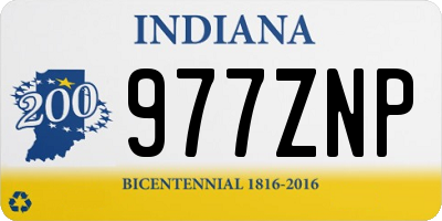 IN license plate 977ZNP