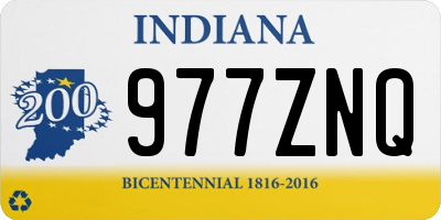 IN license plate 977ZNQ