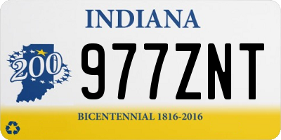 IN license plate 977ZNT