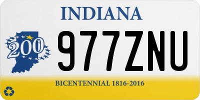 IN license plate 977ZNU