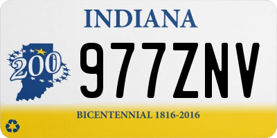 IN license plate 977ZNV