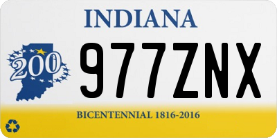 IN license plate 977ZNX