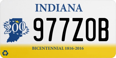 IN license plate 977ZOB