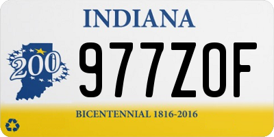 IN license plate 977ZOF