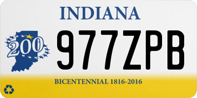 IN license plate 977ZPB