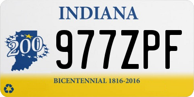 IN license plate 977ZPF