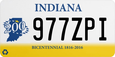 IN license plate 977ZPI