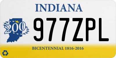 IN license plate 977ZPL