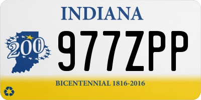 IN license plate 977ZPP