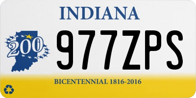 IN license plate 977ZPS