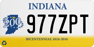 IN license plate 977ZPT