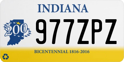 IN license plate 977ZPZ