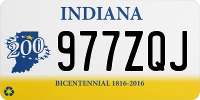 IN license plate 977ZQJ