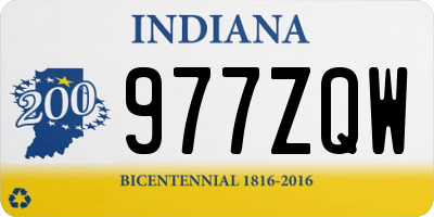 IN license plate 977ZQW