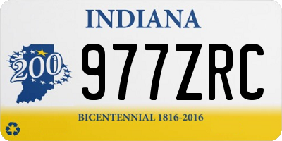 IN license plate 977ZRC