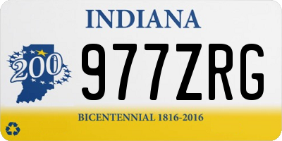 IN license plate 977ZRG