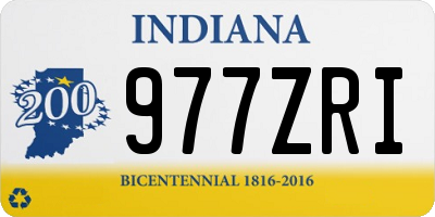 IN license plate 977ZRI