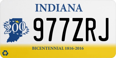 IN license plate 977ZRJ