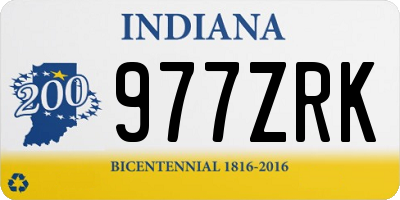 IN license plate 977ZRK