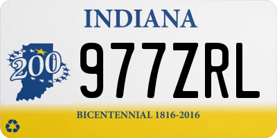 IN license plate 977ZRL