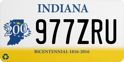 IN license plate 977ZRU