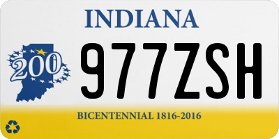 IN license plate 977ZSH