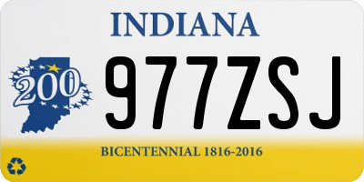 IN license plate 977ZSJ