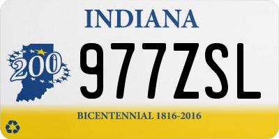 IN license plate 977ZSL
