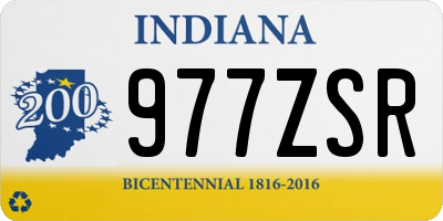 IN license plate 977ZSR