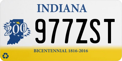 IN license plate 977ZST