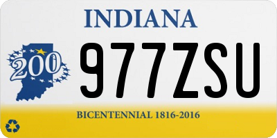 IN license plate 977ZSU