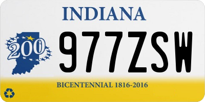 IN license plate 977ZSW