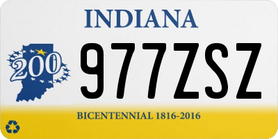 IN license plate 977ZSZ