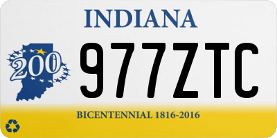 IN license plate 977ZTC
