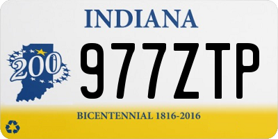 IN license plate 977ZTP