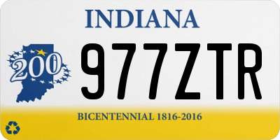 IN license plate 977ZTR