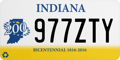 IN license plate 977ZTY