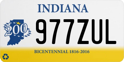 IN license plate 977ZUL