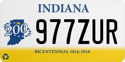IN license plate 977ZUR