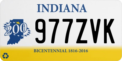 IN license plate 977ZVK