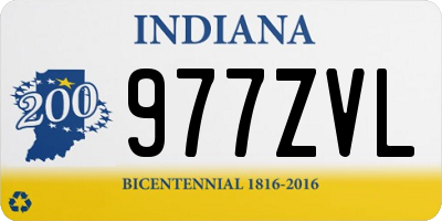 IN license plate 977ZVL