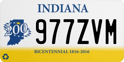 IN license plate 977ZVM