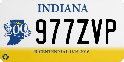 IN license plate 977ZVP