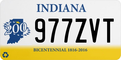 IN license plate 977ZVT