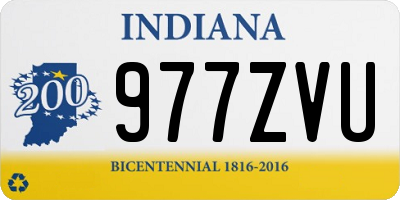 IN license plate 977ZVU