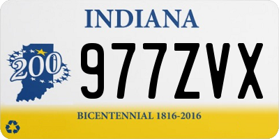 IN license plate 977ZVX